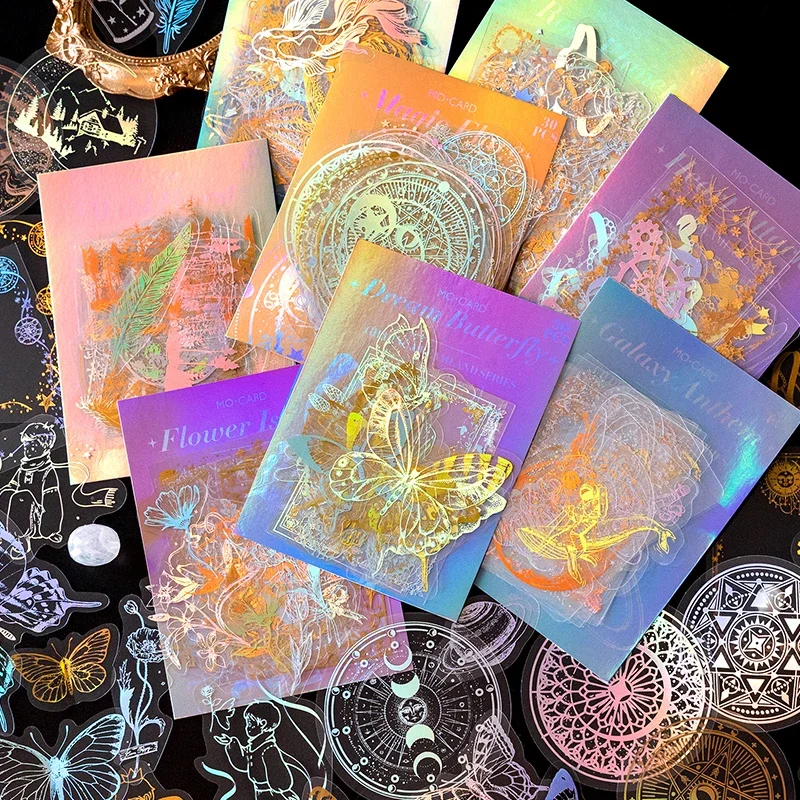 

30 шт./упаковка, водонепроницаемые наклейки-коллажи