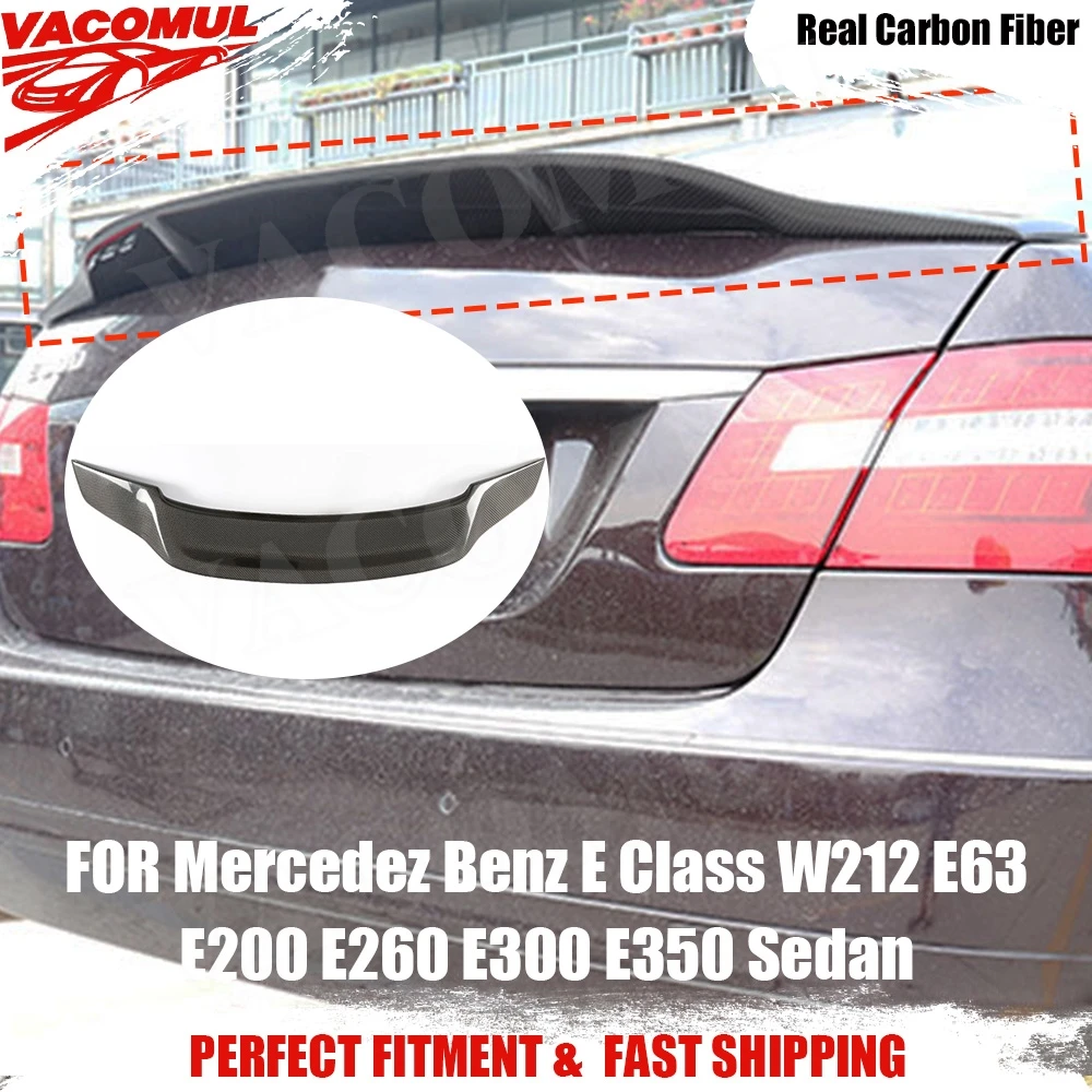 

VACOMUL Carbon Fiber Rear Spoiler For Mercedez Benz E Class W212 E63 E200 E260 E300 E350 Sedan 2010 - 2016 FRP Trunk Boot Wings