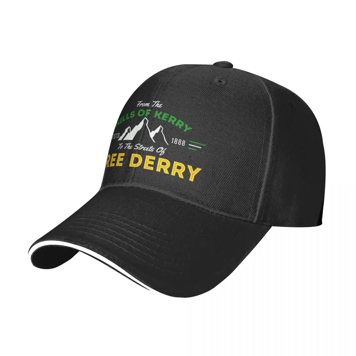 Hills Of Kerry, Streets Of Free Derry Cap Baseball Cap custom cap sun hat hat women's beach visor Men's