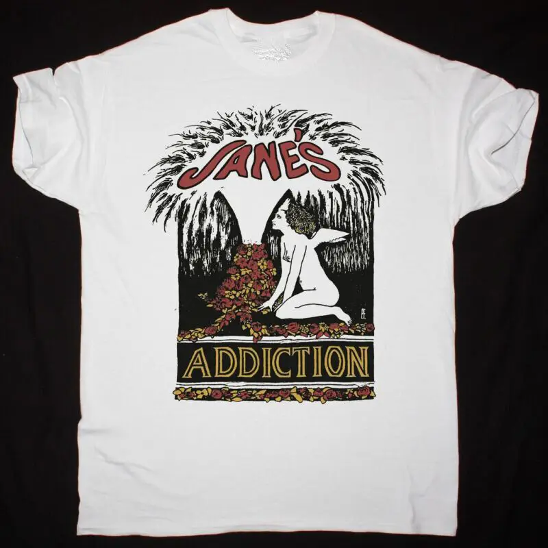 JANE’S ADDICTION Short Sleeve Cotton White S-5XL Unisex Shirt AG066  High Quality 100%Cotton Short Sleeve