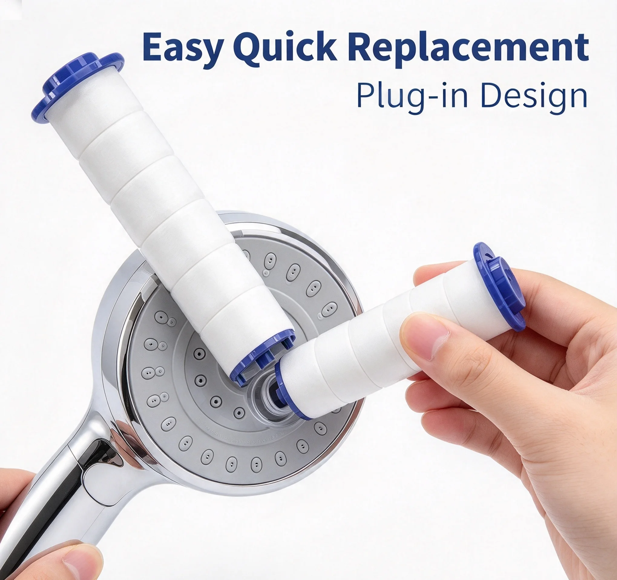 HTMCK 10Pcs Replacement Shower Filter Cartridges for Handheld Showerhead, Shower Water Filtration