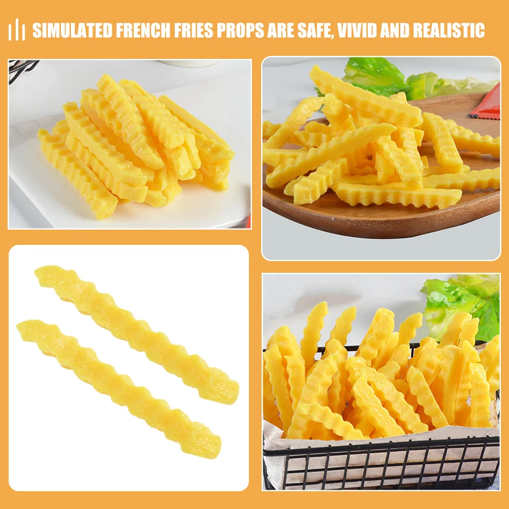 12 pezzi di patatine fritte ondulate simulate modello artificiale puntelli fritti aspetto realistico chip simulazione cucina cibo in Pvc