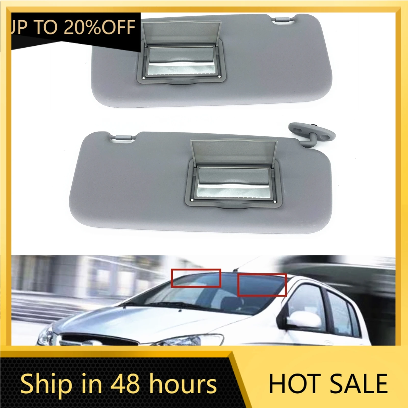 

Солнцезащитный козырек серого цвета для HYUNDAI GETZ CLICK 2002-2012 LHD автомобиля левый/правый передний солнцезащитный козырек слепая крышка козырек с зеркалом