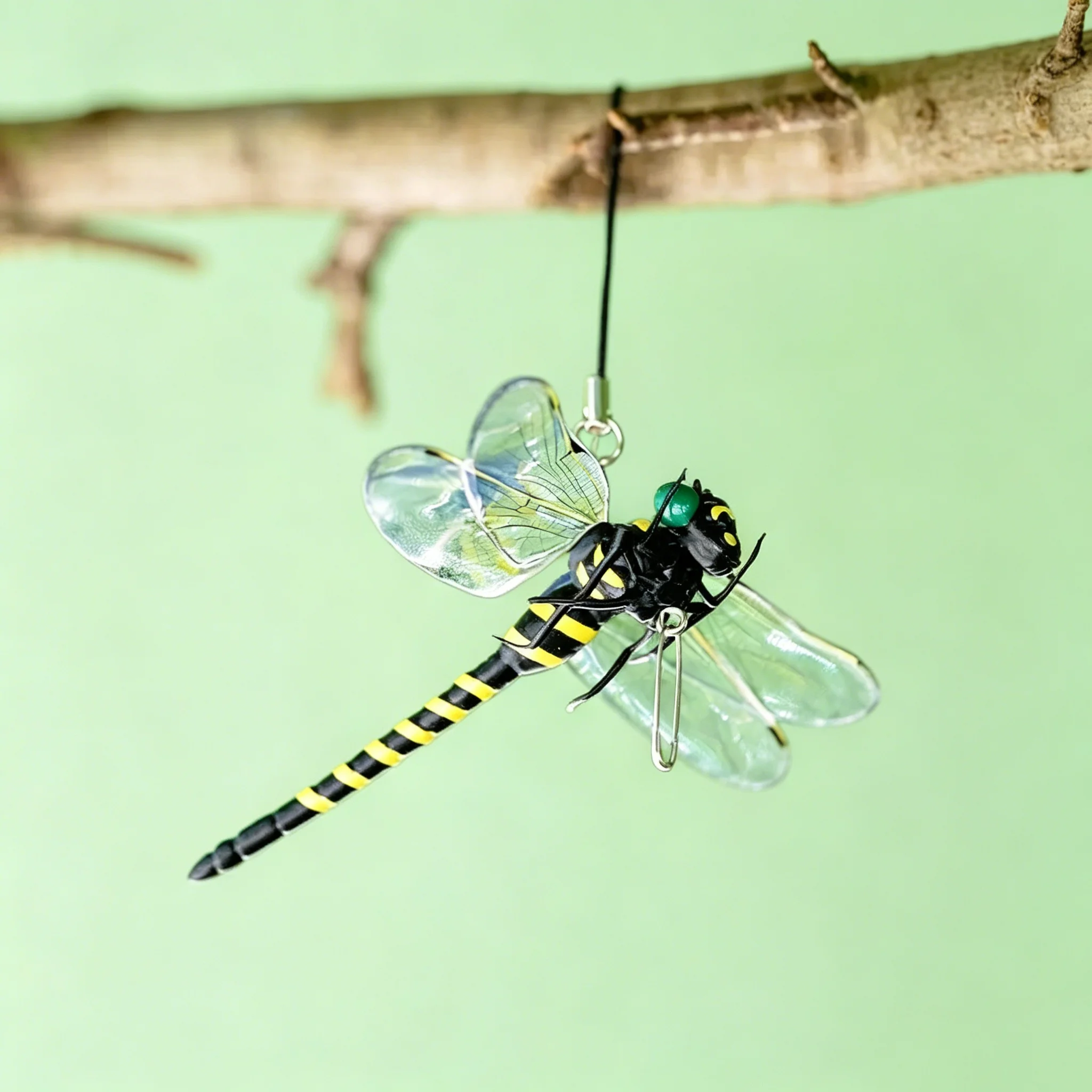 12CM Realistic Dragonfly Model - Outdoor Mosquito Repellent Insect Ornament, Garden Hanging Decoration