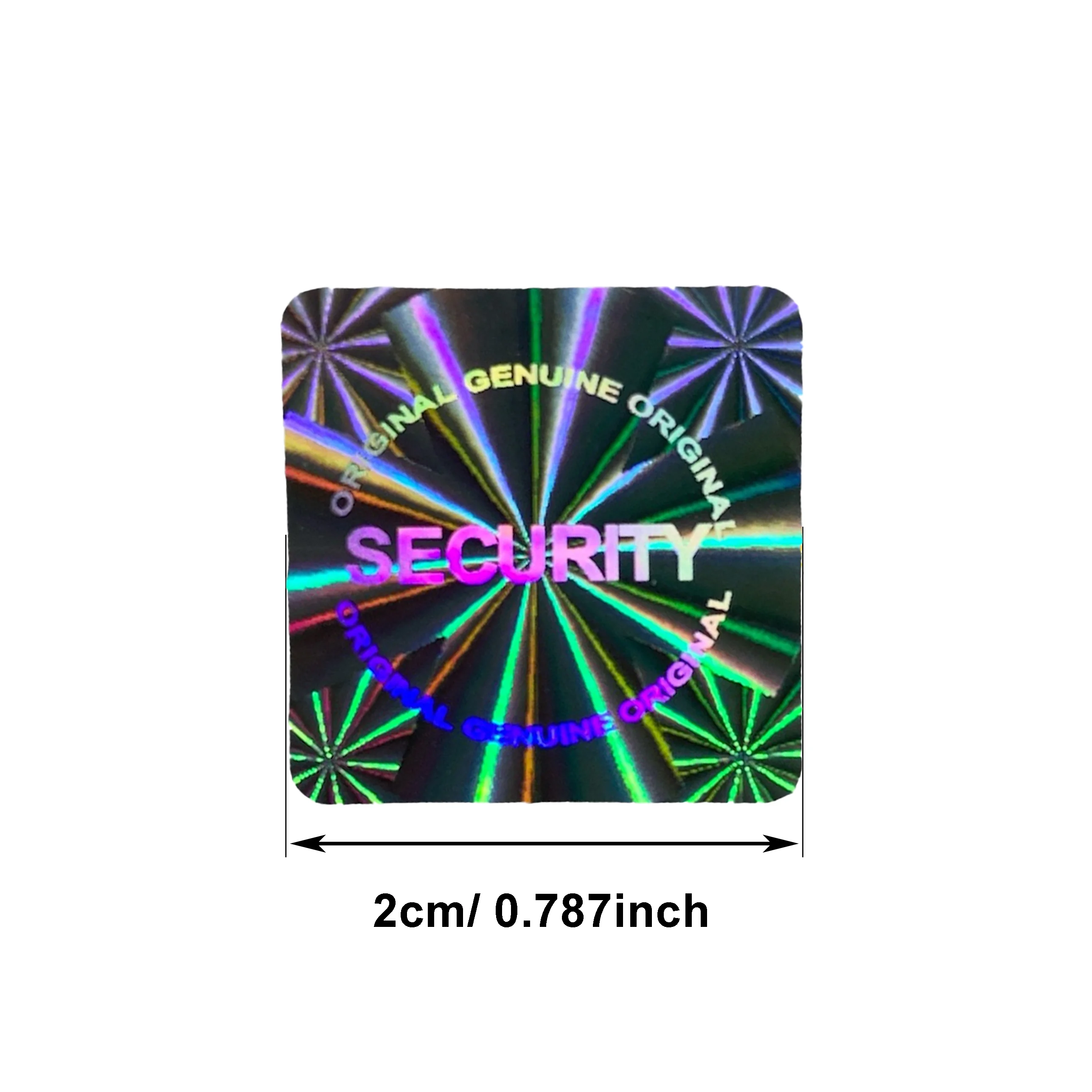 245pcs/490pcs Square Security Seal Hologram Sticker Single Use Tamper Evident Original Genuine Laser Stickers 20x20mm