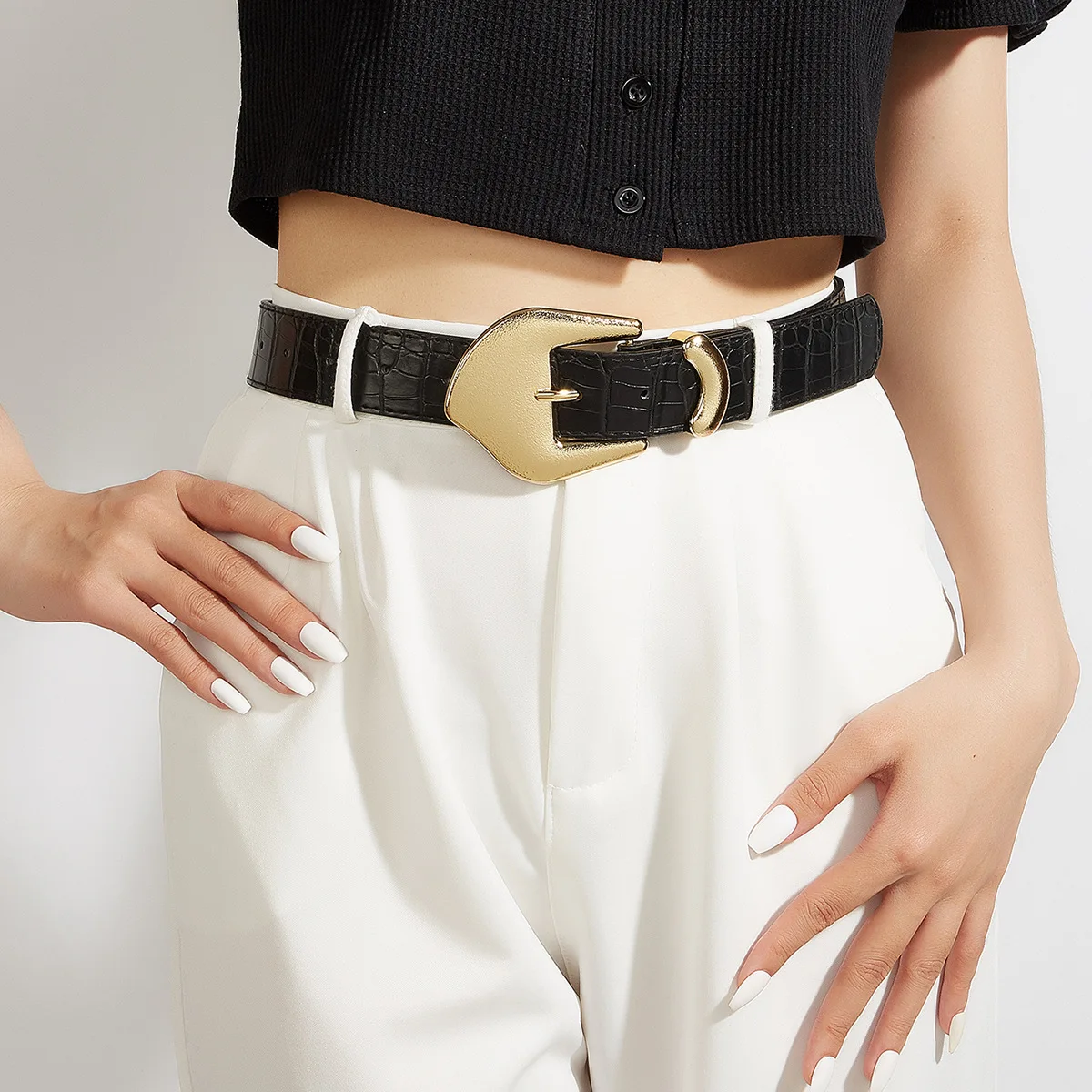 

Women's Fashion PU Leather Corset Female Cummerbund Coat Waistband Dress Decration Wide Belt J1364