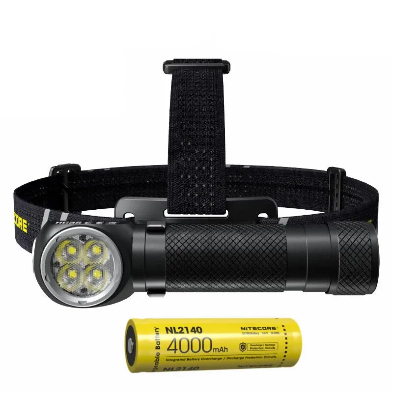 Nitecore-USB充電式ヘッドランプ,hc35,2700ルーメン,l字型ライト,nl2140hp,4000mahバッテリー,キャンプ用ランタン