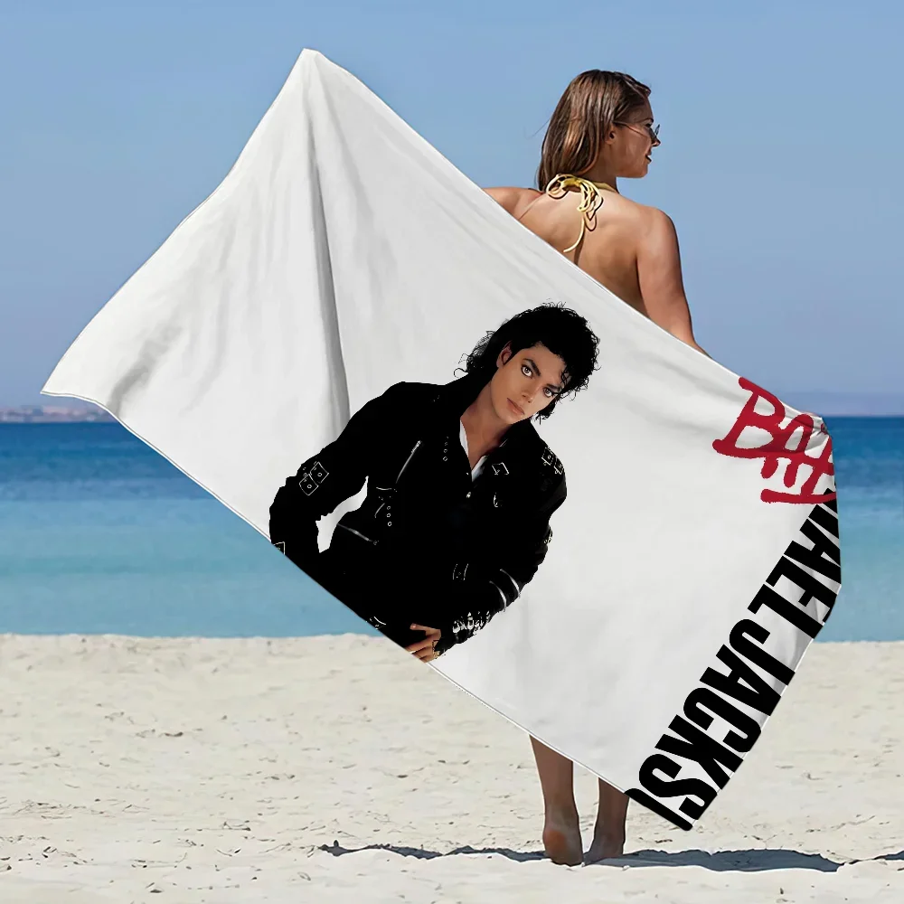 Custom Singer M-Michael Jackson Dangerous Towel Beach Towel Oversized Quick Dry Towel Absorbent Soft Swim BeachTowels For Men Wo