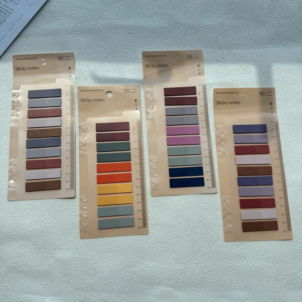 مذكرة لاصقة، علامات تبويب مؤشر شفافة، أعلام السهم، قرطاسية لعلامات الصفحة، ملصقات مخططة للمكتب والمدرسة #5