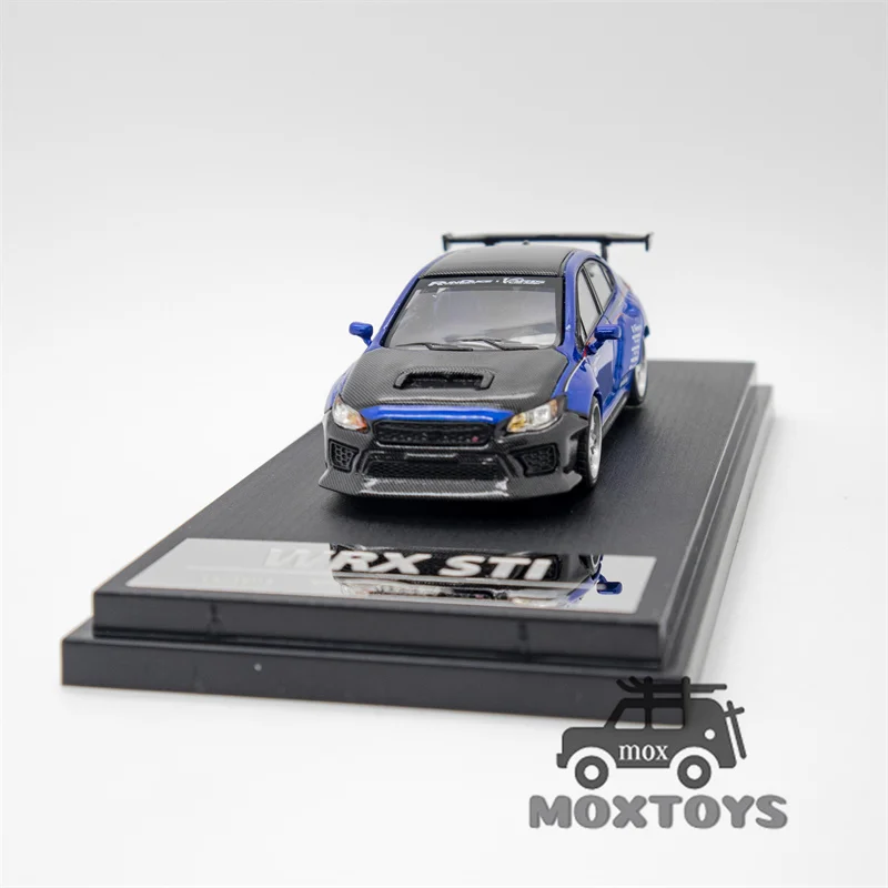 AuroraModel AM 1:64 WRX STI Metallic blue / HKS limited499 Diecast Model Car