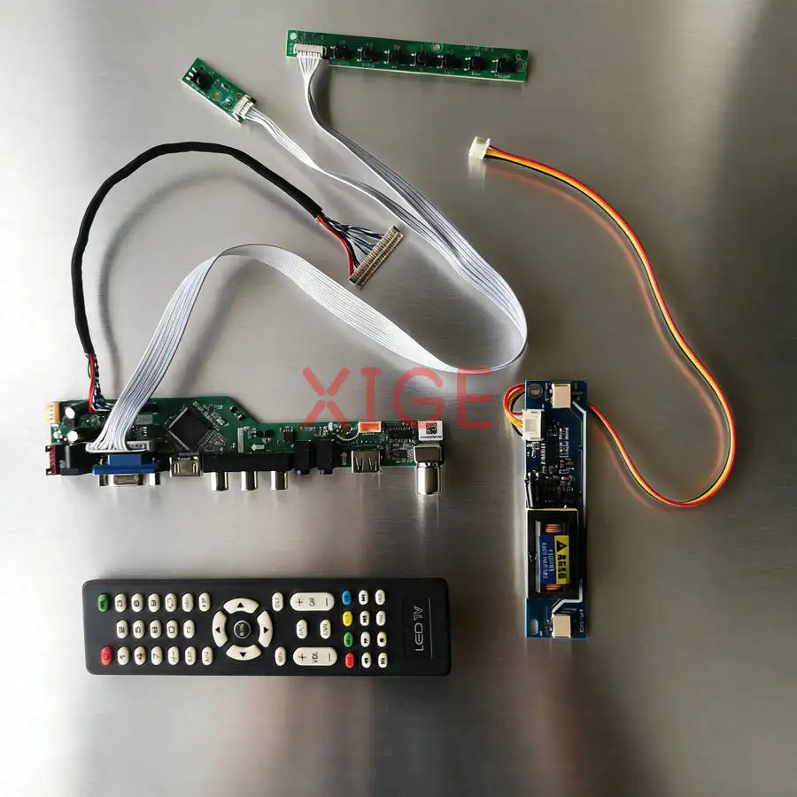 For MT200LW01 LM200WD1 M200O1 LTM200KT03 Display Drive Controller Board Kit USB+AV+VGA+HDMI 2-CCFL 1600*900 1600x900 30 Pin LVDS