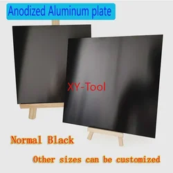 Standard Black Anodized Aluminum Flat Plate Aluminum Sheet CNC Metal for Sign Thick 0.5/0.8/1/1.5/2mm 100x100 200x200 200x300mm