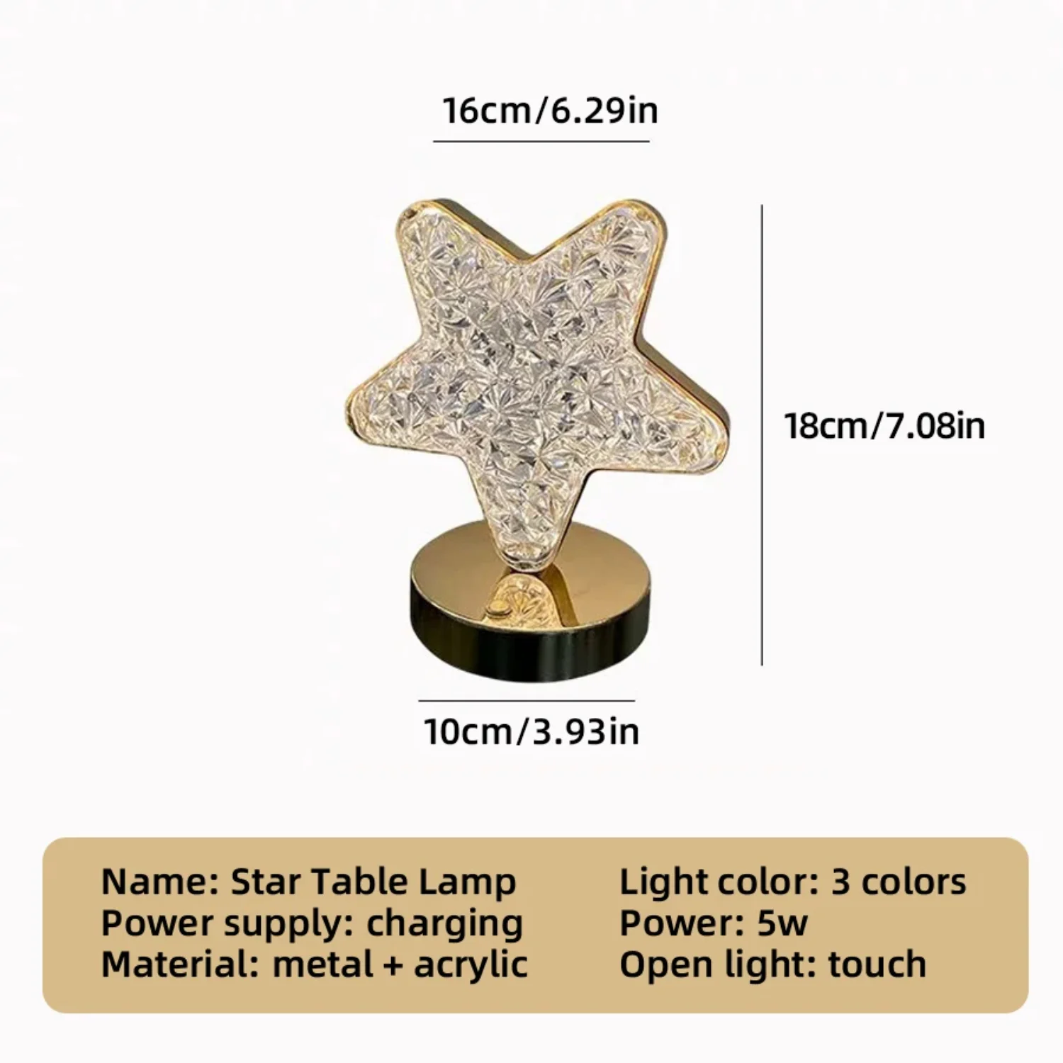 LED-nachtlampje kamer sterren ornament lamp kinderen meisjes cadeau slaapkamer decoraties oplaadbaar ijzer kunstlicht