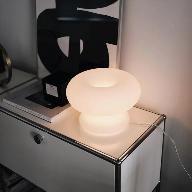 

Mushroom table lamp Nordic Glass table Light For Living Room Sofa Sides Reading Floor Living Corner bedside table Light