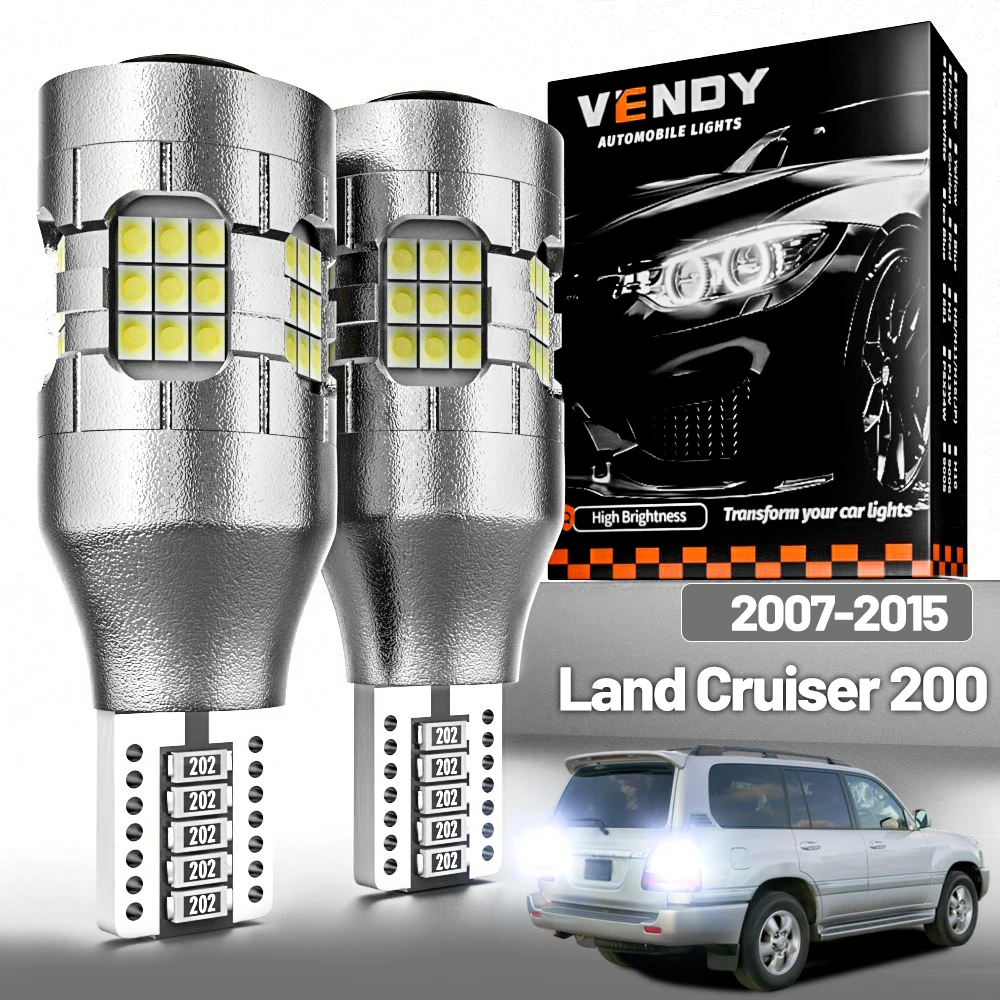 

2 шт. светодиодный фонарь заднего хода для Toyota Land Cruiser 200 2007-2015 резервная лампа 2008 2009 2010 2011 2012 2013 2014 аксессуары Canbus