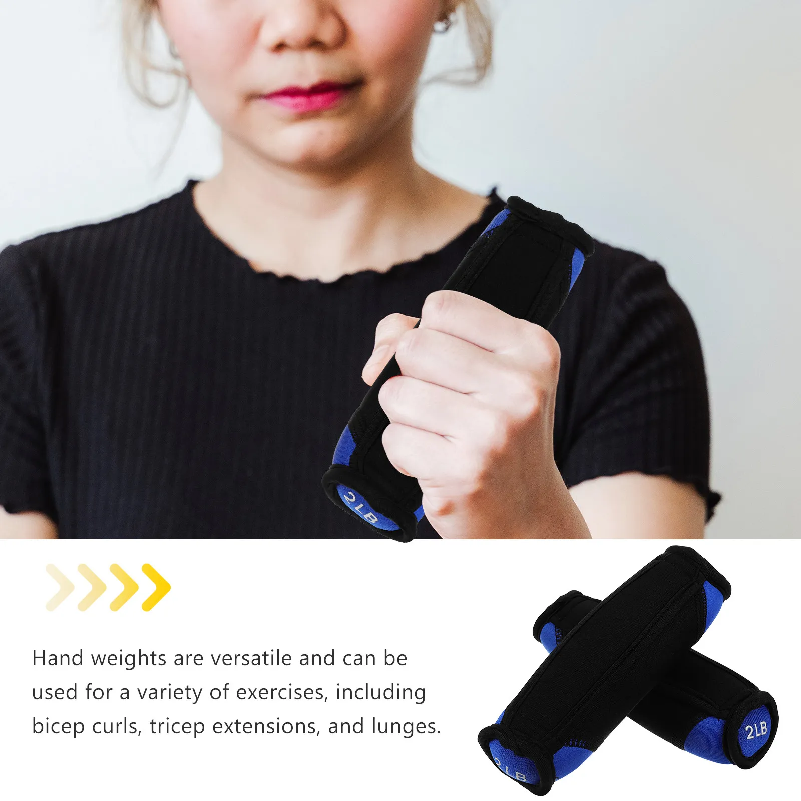 1Pair Hand Weights Soft Ergonomic Iron Sand Filling for Walking Running Fitness Exercise Dumbbells Walking Hand Weights