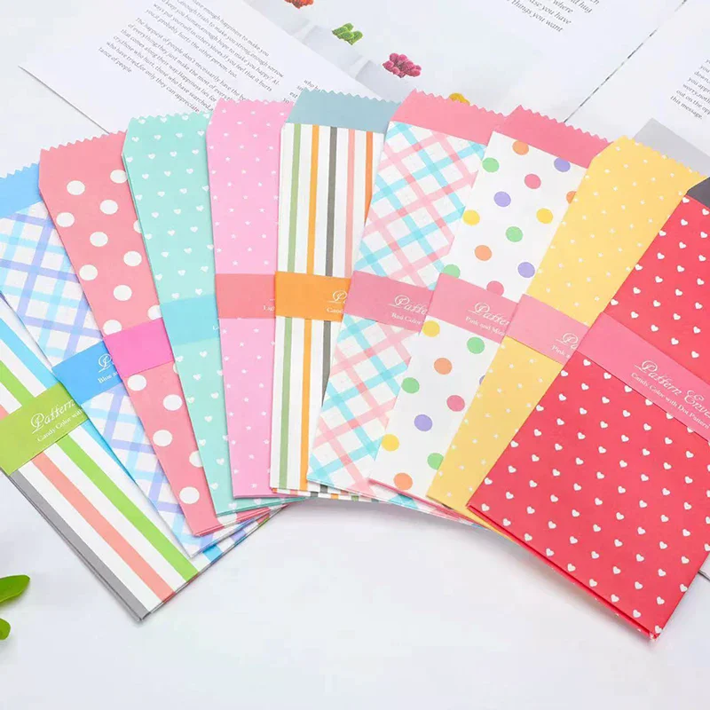 5pc Mixed Candy Color Envelopes Saving Cash Budget Envelopes Packaging Gift Craft Envelopes DIY Money Organizer Home Office