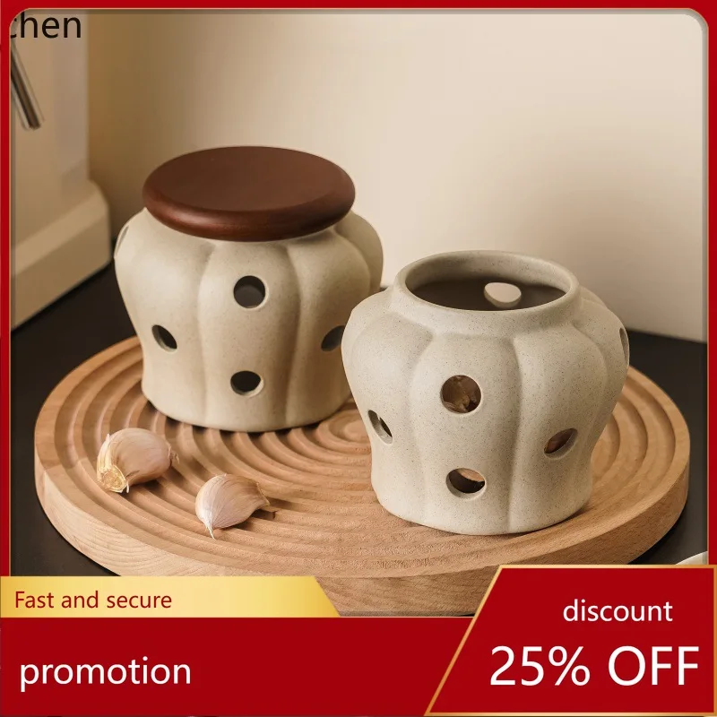 

Zml storage jar - retro style, breathable stoneware container for home use