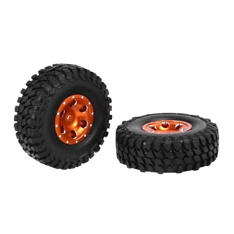 54X19mm 1.0 Beadlock CNC Wheel Rims & Tires With Extended Hex For 1/24 RC Crawler Car Axial SCX24 AXI90081 Upgrade Parts