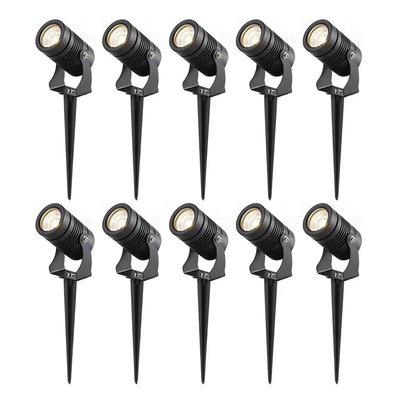 All Aluminum Outdoor LED Garden Lighting 3W 7W 12W 15W Spike Lawn Lamp Waterproof Lighting Garden Path Spotlights AC220V 12V 24V