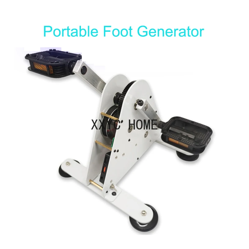 Portable Pedal Generator Outdoor Foot-Operated Generator Rehabilitation Training Device Spinning Bike Dual USB Output DIY Fitnes