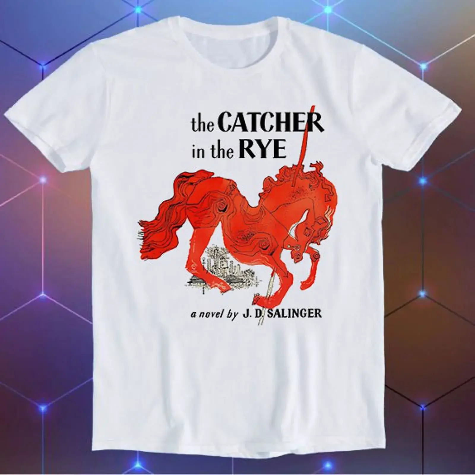 The Catcher In Rye Book Banned Literary Literature Geek Nerd Top Parody Meme Movie Music Cool Funny T Shirt E700 vintage homme