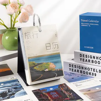 2025'in Seyahat Takvimi Yeni Manzara Fotoğrafları Masaüstü Yırtılabilir Sayfa Çevirme Seyahat Fotoğrafçılığı Dizüstü Takvimi