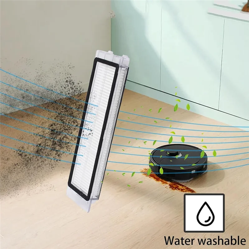A83X-الفرشاة الرئيسية فرشاة جانبية فلتر Hepa ممسحة القماش أكياس الغبار استبدال مجموعة لملحقات المكنسة الكهربائية Roborock Q Revo