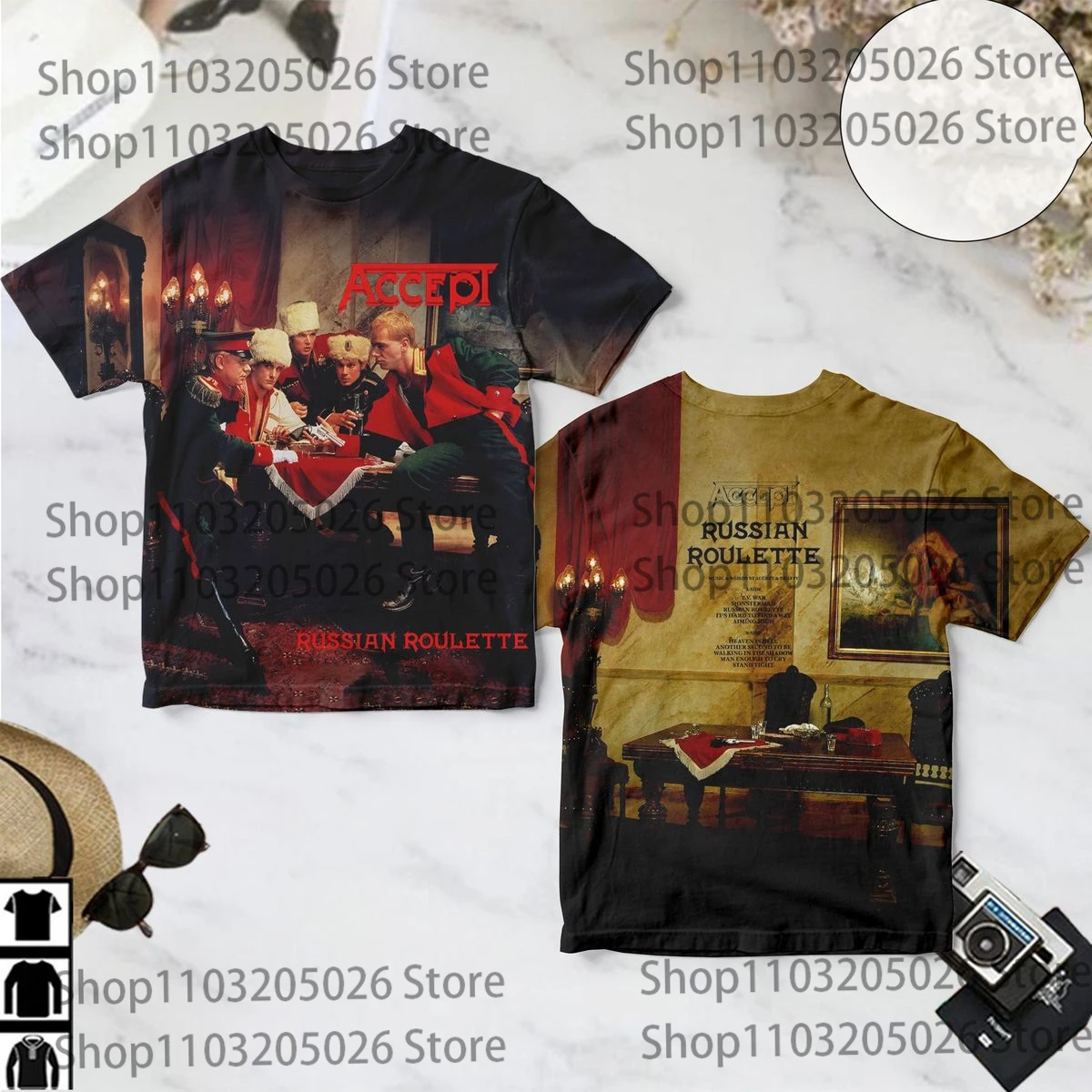 Classic Accept Album Rock T-shirt 3D Print Unisex Streetwear Men Women Hip Hop Trend Tee Y2k Top Summer Oversized Men's Clothing