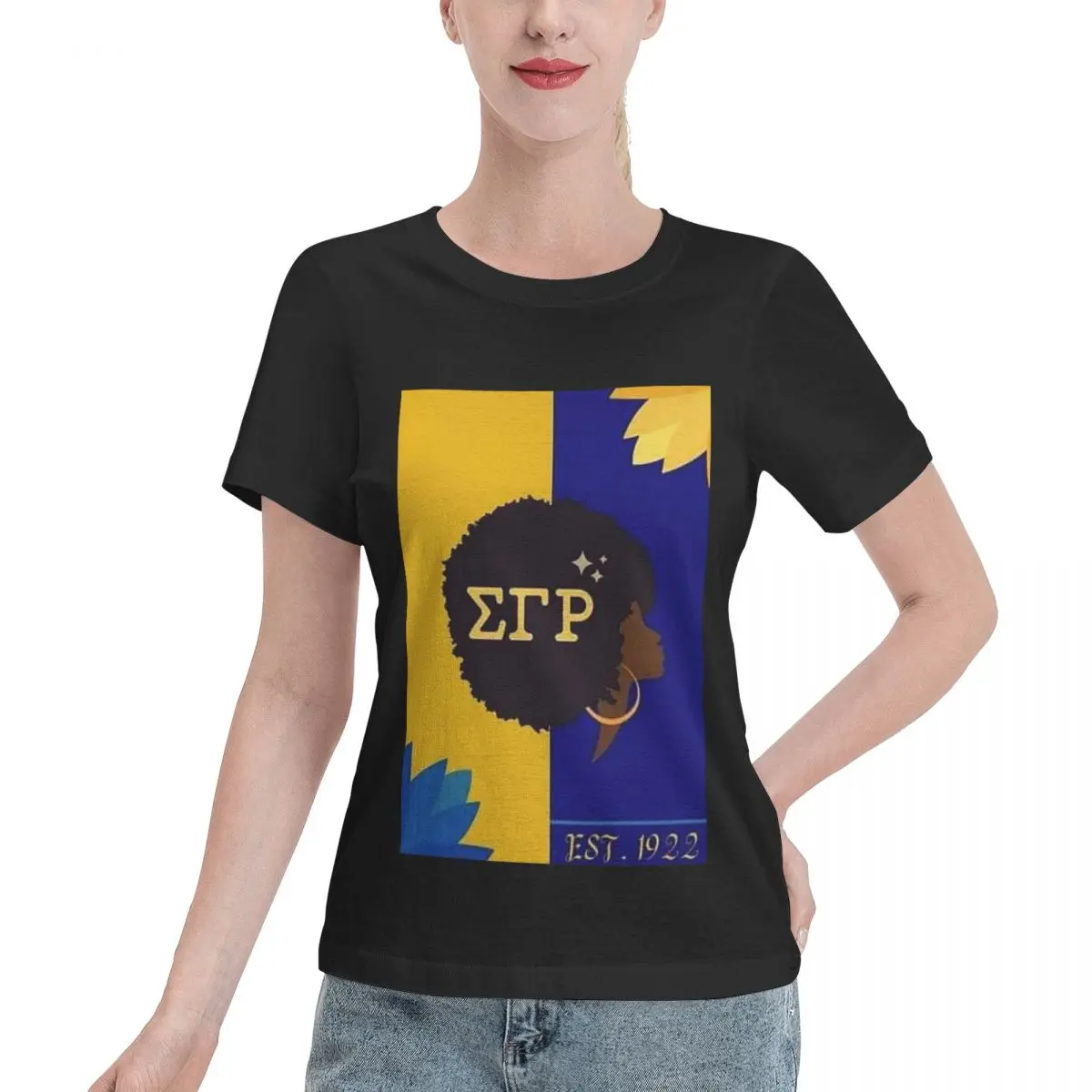 

Sigma Gamma Rho 1922 SGR T-Shirt Women Short Sleeve T Shirts Round Neck Clothes Cotton Summer Tees Streetwear