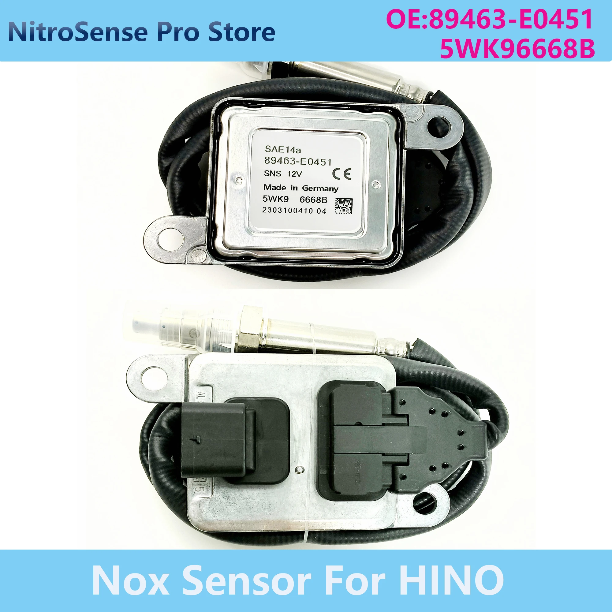 

89463-E0451 5WK96668B New Nitrogen Oxide Sensor12V For HinoTruck Model High-Quality Direct Replacement