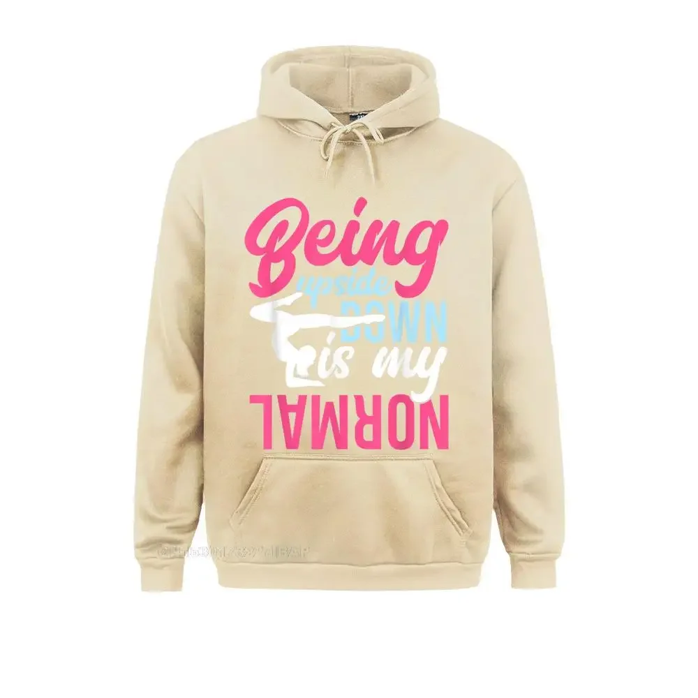 Being Upside Down Is My Normal Cheerleading Gymnast Gift Hoodie Funny Women Sweatshirts Long Sleeve Hoodies Geek Hoods