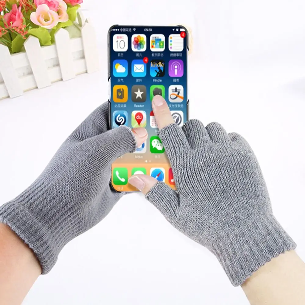 ถุงมือไหมพรมขนยาวสำหรับผู้ชาย, ถุงมือเต็มนิ้วให้ความอบอุ่นสำหรับฤดูใบไม้ร่วงฤดูหนาว