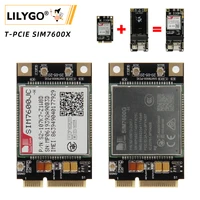 LILYGO® T-PCIE SIM7600 Placa de desarrollo 4G LTE , módulo IOT con GNSS, SIM7600G, SIM7600E, SIM7600A, SIM7600NA, SIM7600SA, SIM7600JC