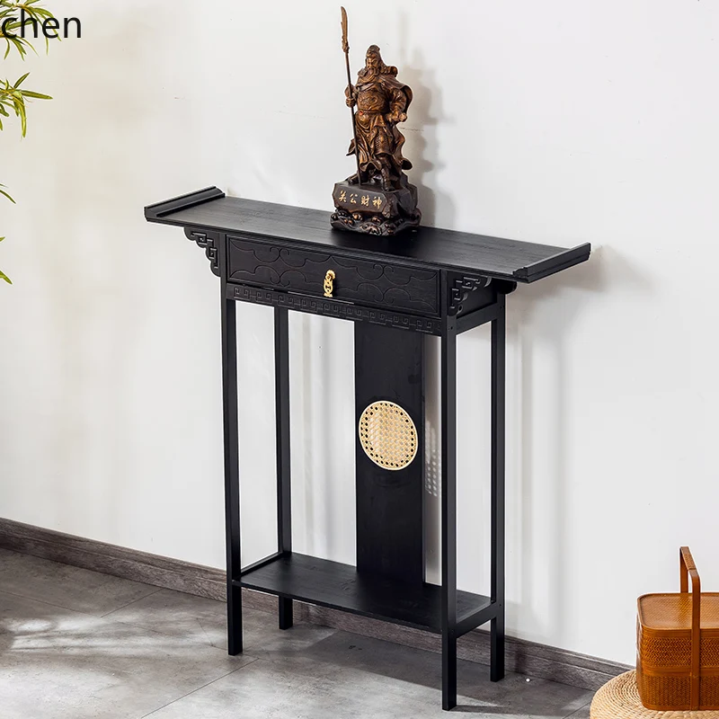 Nowy chiński stojak na ozdoby na werandę, brązowy dekoracyjny stół, antyczne rękodzieło, podłogowy ekspozytor.