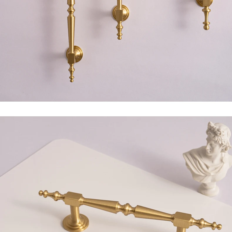 Brushed brass European cabinet handle product image 3