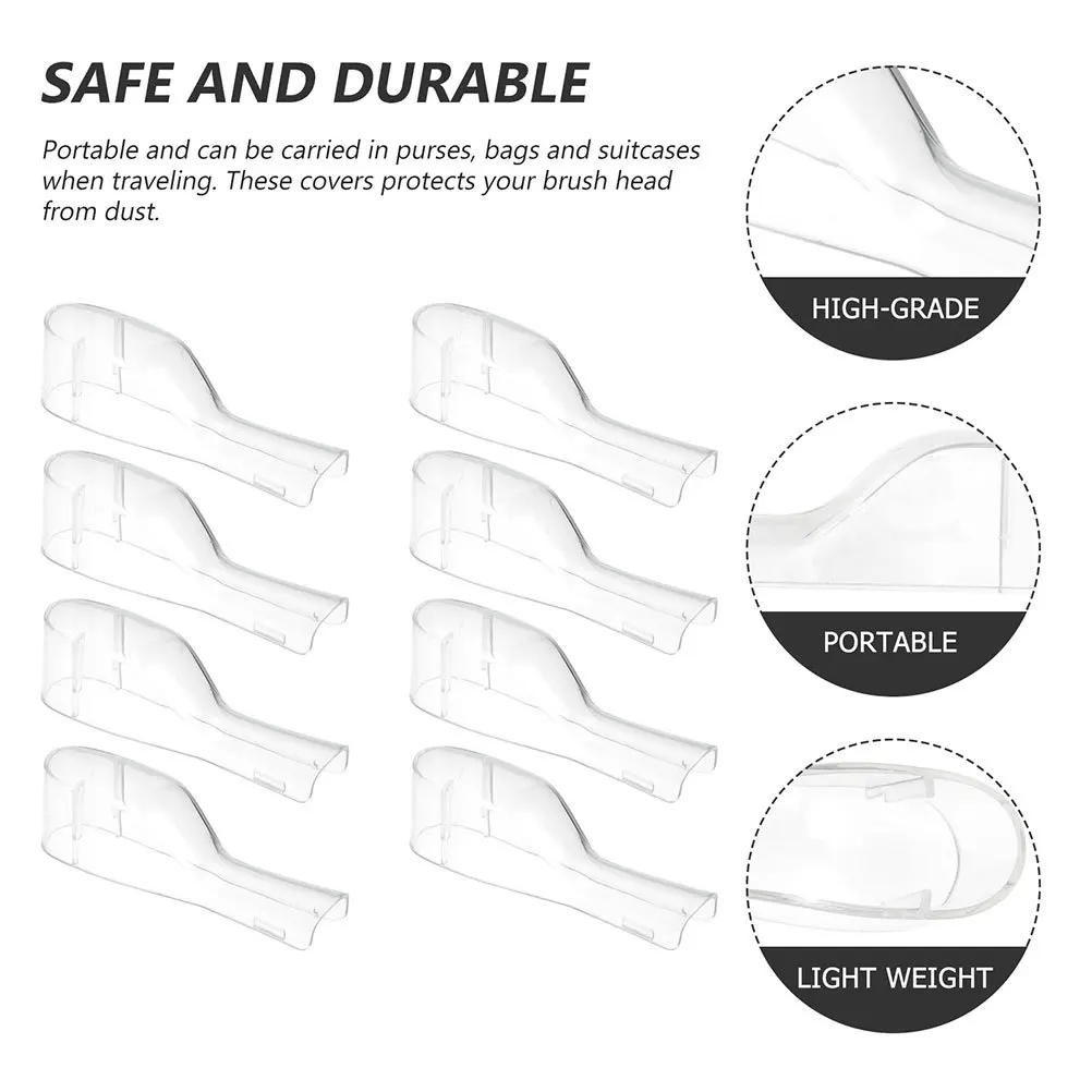 8Pcs Plastic Toothbrush Cover Caps Protective Head Covers Travel Business Home Use Electric Toothbrush Head Protectors