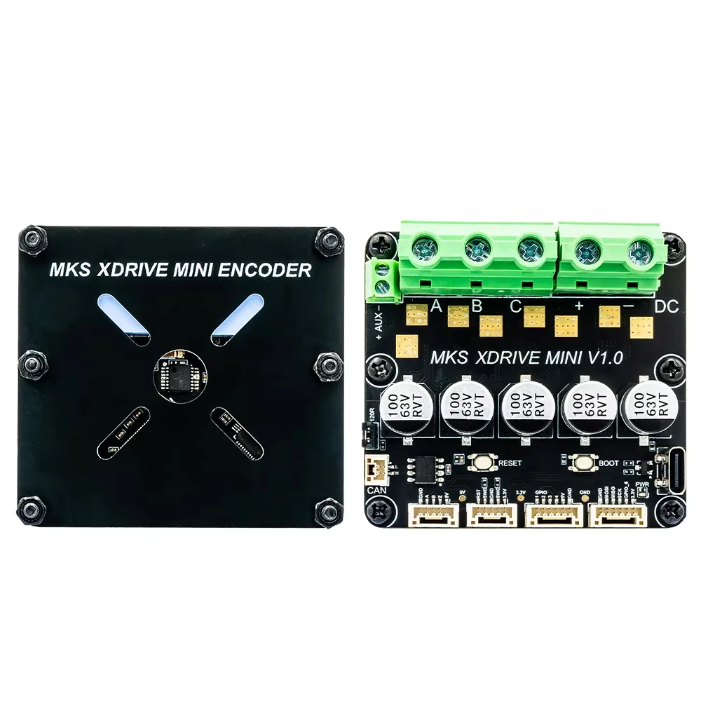 MKS XRIVE MINI High-Precision Brushless Servo Motor Controller, Based On ODrv V3.6 with AS5047P on board