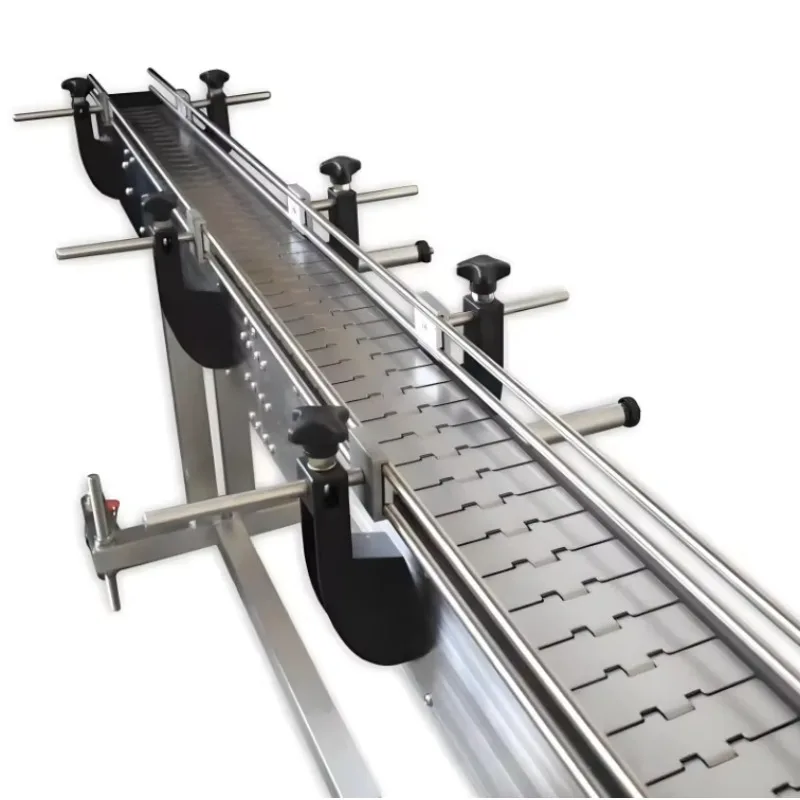 Industry Chain Conveyor Flat Top Belt Conveyor For Food Beverage Delivery Heat Resistant Farm Mining Applicable