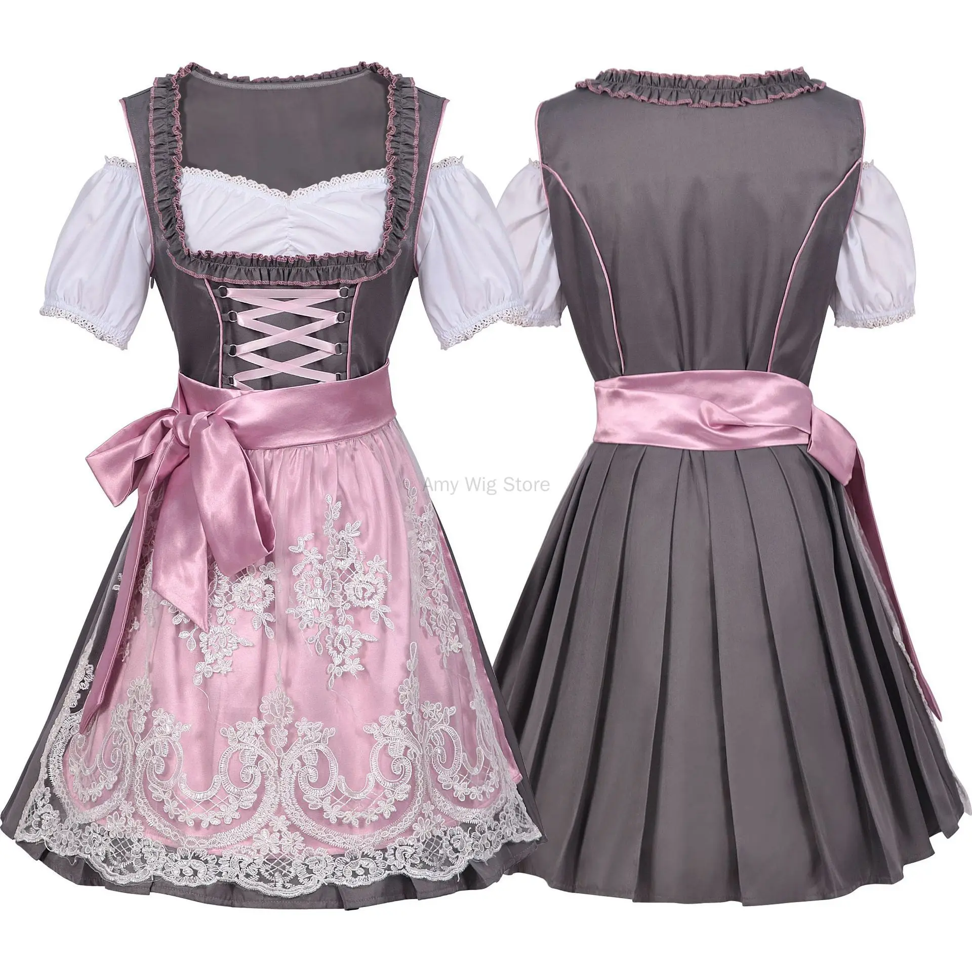 

Dirndl Dresses Women Oktoberfest Outfits Bavarian Costume German Traditional Beer Girl Outfit with Dirndl Blouse