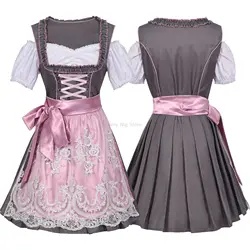 Dirndl Dresses Women Oktoberfest Outfits Bavarian Costume German Traditional Beer Girl Outfit with Dirndl Blouse