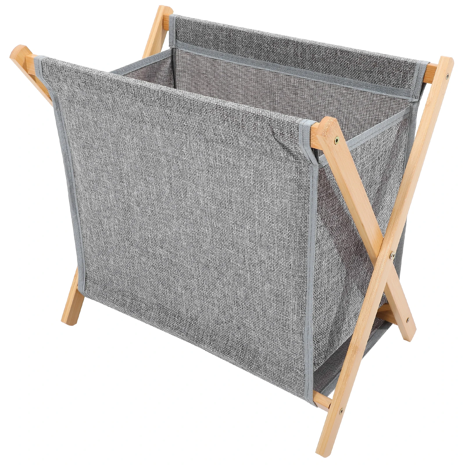 

Foldable Laundry Hamper Large Capacity Dirty Clothes Basket Bathroom Storage Bin Grey Small Size Household Cloth Holder