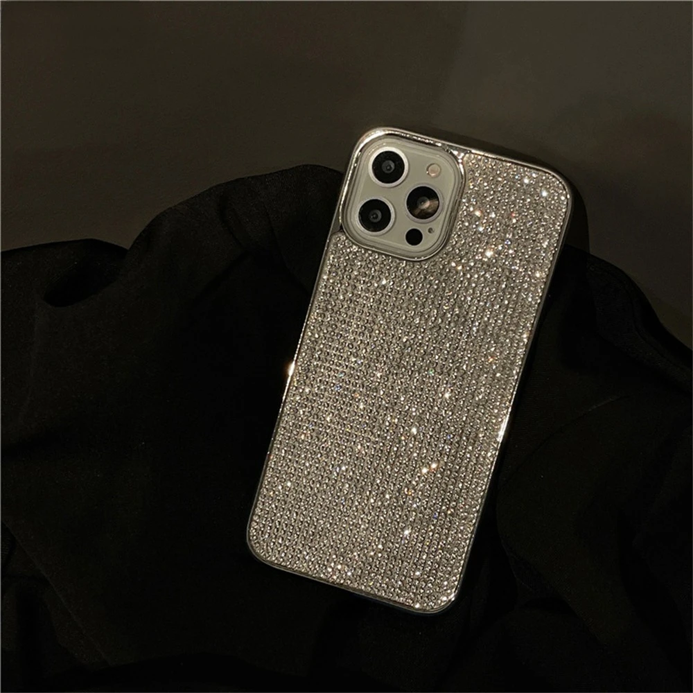 Роскошный блестящий чехол со стразами для телефона iPhone 16 15 14 11 12 13 Pro Max XS XR X 7 8 Plus SE Shniy Алмазный Мягкий силиконовый чехол