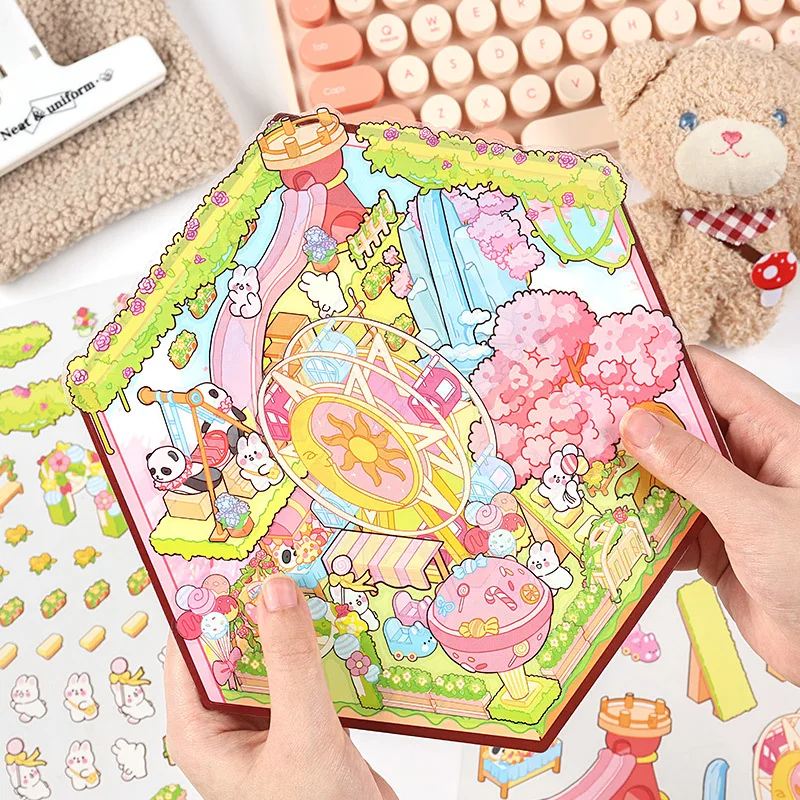 Large 3D Landscape Sticker Set For Ren Seasonal Gift Scenes Stationery Sticker Art Supplies