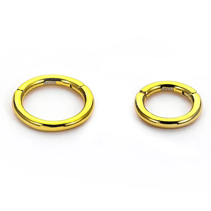 1PC 925 Sterling Silver  Piercing Rings for Cartilage Helix Rook Tragus Ear Lobe 16G Braided Arrow Nose Clicker 6mm/8mm