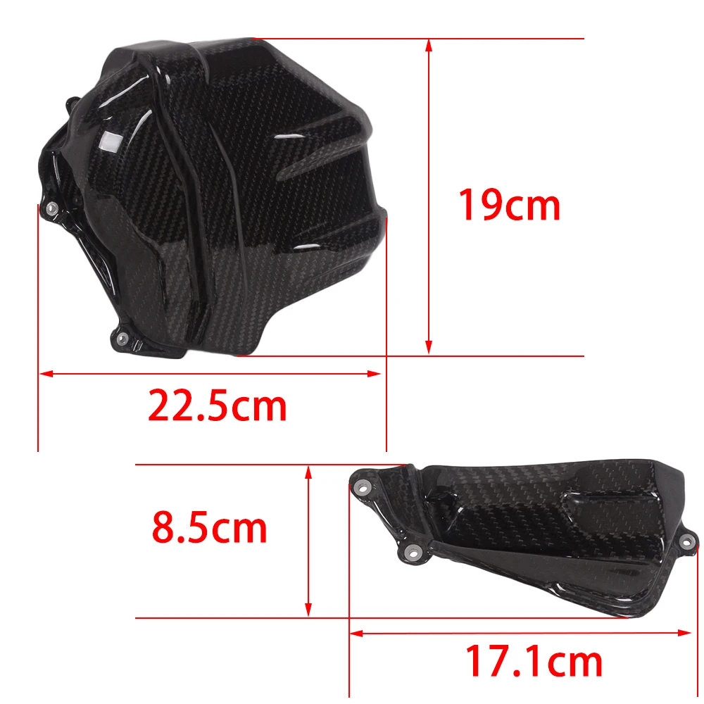 For Ducati  Panigale V4/V4S/V4R Streetfighter V4 2PCS Real Carbon Fiber Engine Cover Motorcycle Engine cylinder head cover