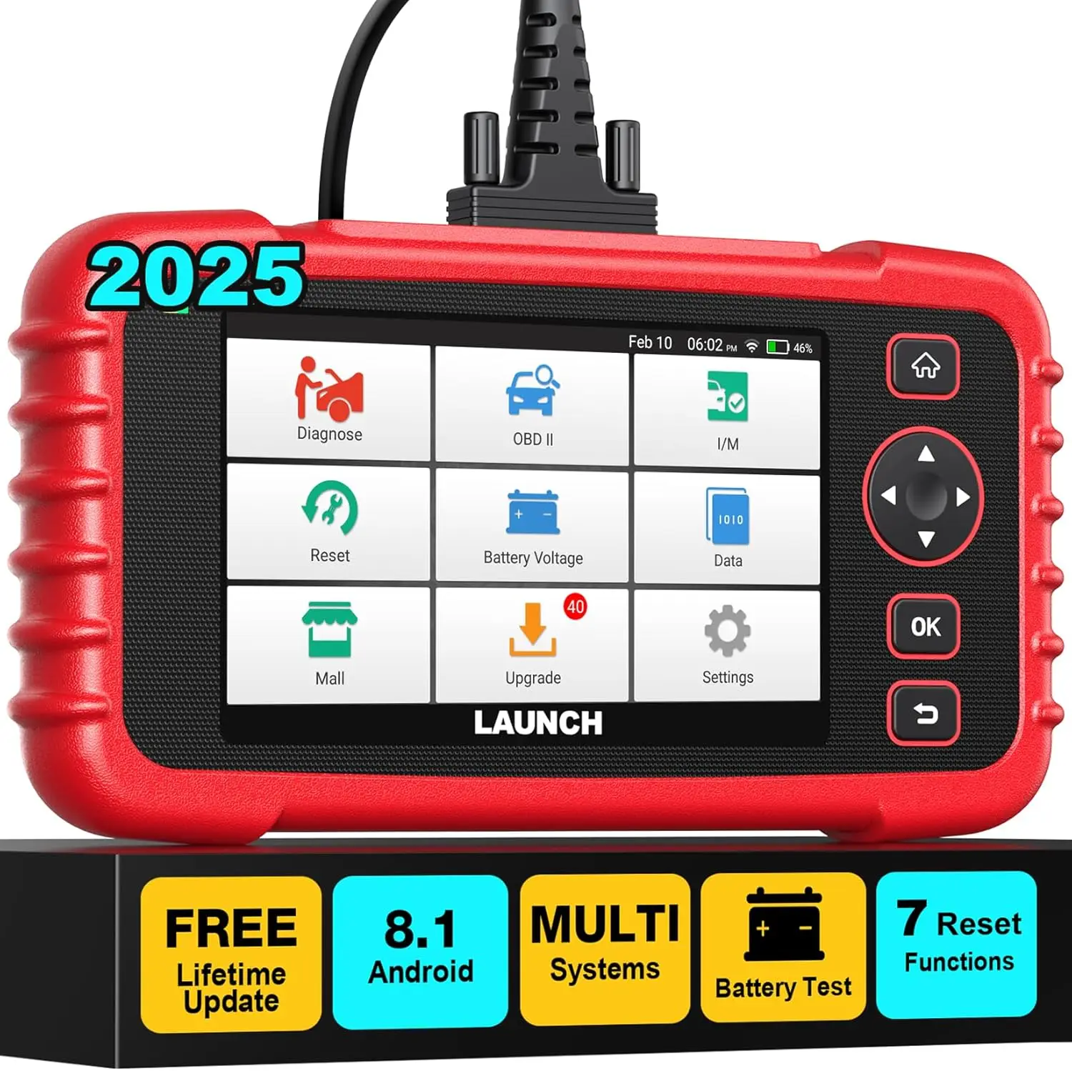 

OBD2 Scanner CRP123X Elite, WiFi Update, FCA SGW, SAS Calibration, Multi-System Car Tool