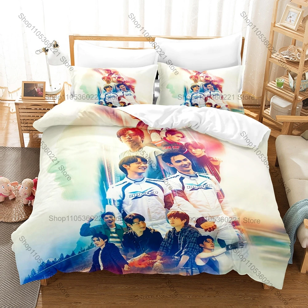 BL Racing Drama Pit Babe The Series Babe Charlie X-Hunter Race Car HD Print Bedding Set Duvet Cover + 2 Pillowcases BL Fan Bed