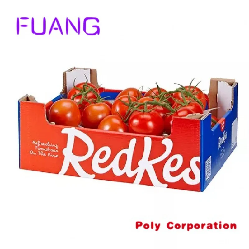 Custom Custom Vegetable Fruit Tomato Packing Corrugated Carton Boxpacking box for small business