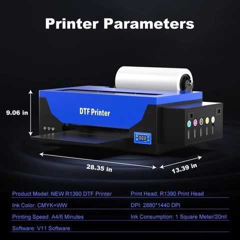 Печатная машина формата A3 DTF для принтера Epson R1390 DTF с печью отверждения DTF, машина для переноса изображения на плёнку для печати на футболках формата A3 топ 10 термопринтер epson - №6